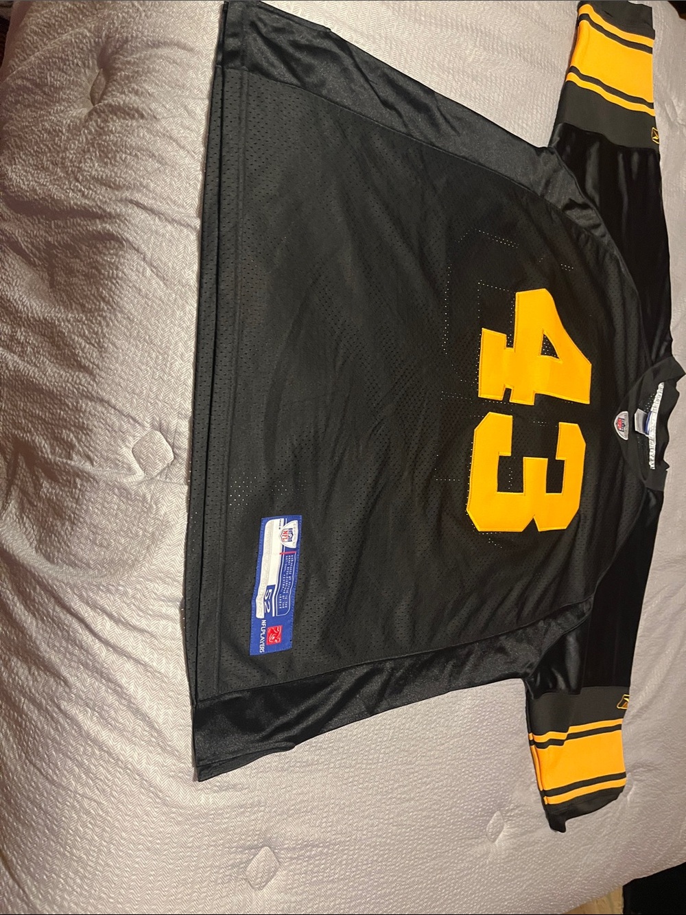 NFL Black Mesh Authentic V-Neck Football Jersey